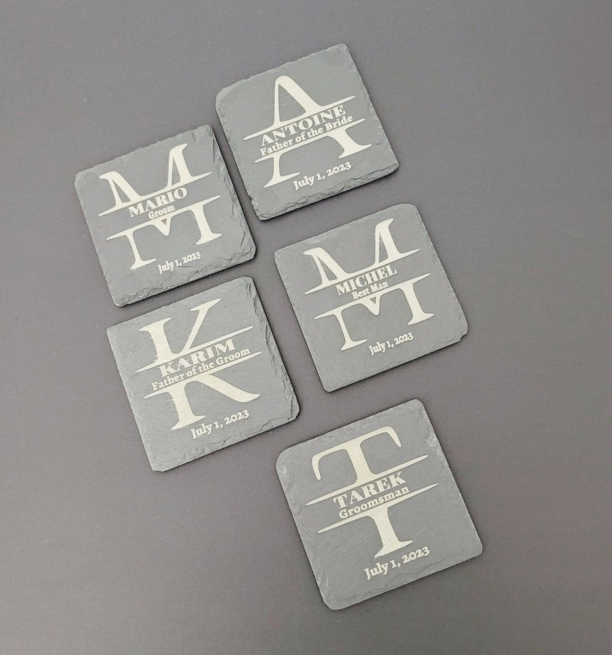 Custom Slate Coasters Set of 4