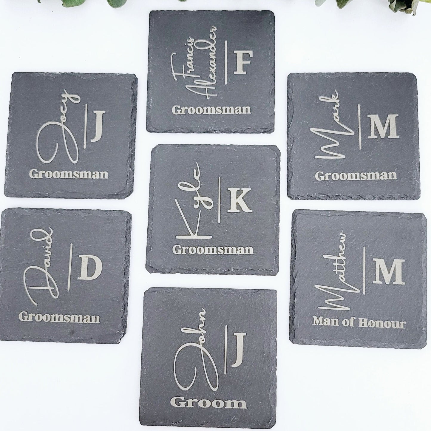 Custom Slate Coasters Set of 4