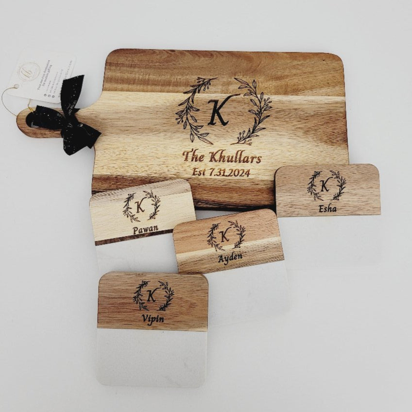 Personalized Cherry Wood Cutting Board