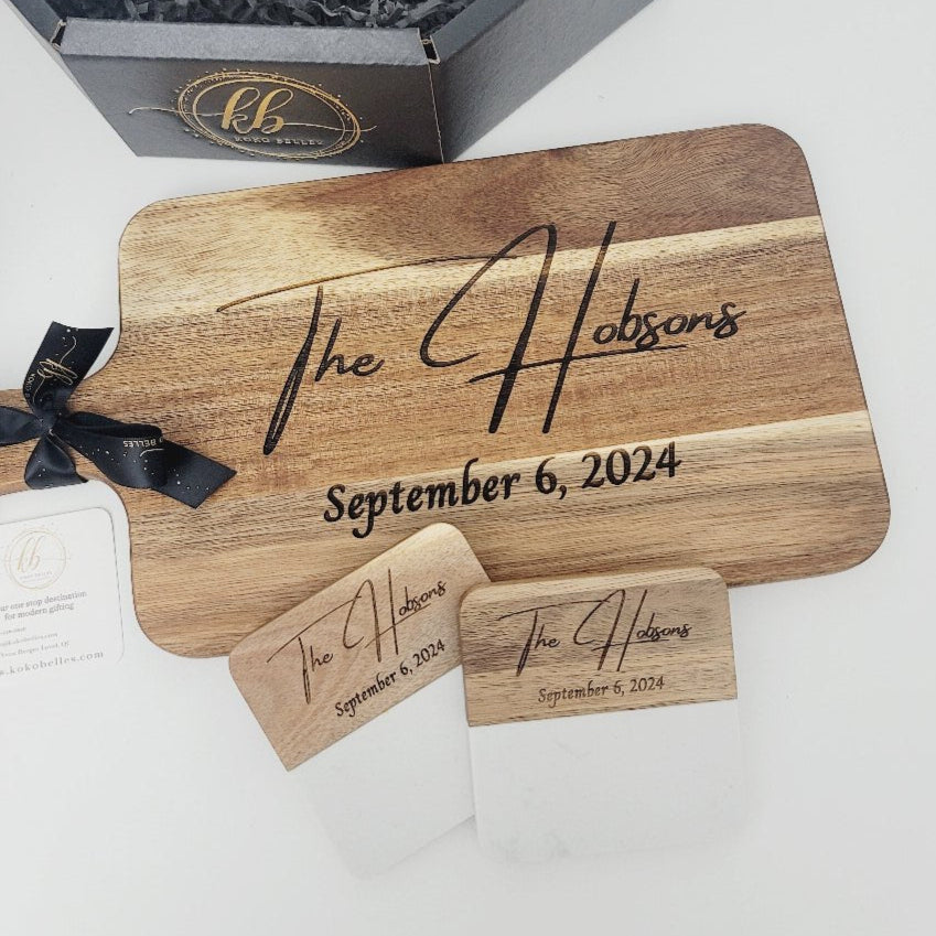 Personalized Cherry Wood Cutting Board