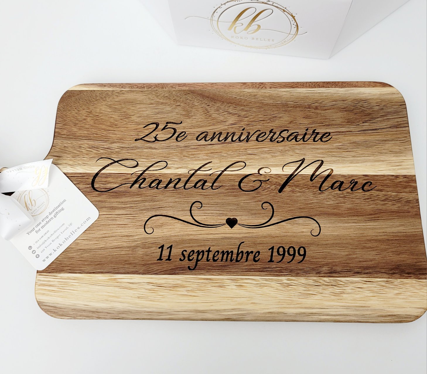 WEDDING ANNIVERSARY WOOD CUTTING BOARD