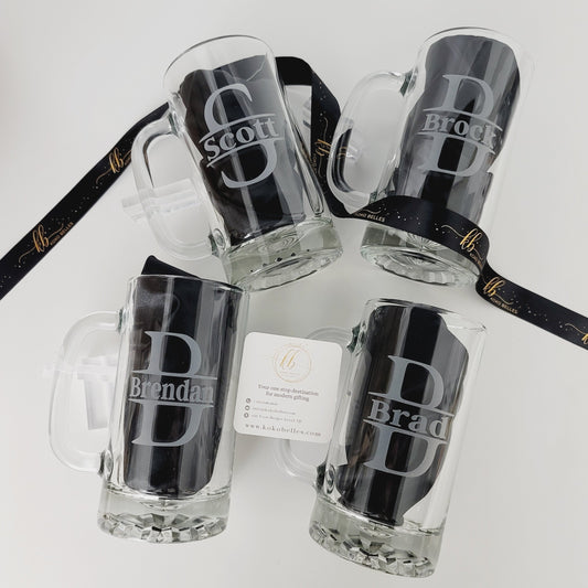 Personalized Glass Beer Mug