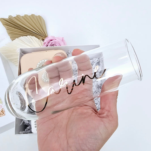 Personalized Champagne Flute (Vinyl Decal)