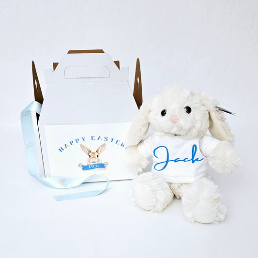 Make Easter extra special with a soft and cuddly personalized bunny plush! Adorned with your child’s name or a sweet Easter message, this adorable stuffed animal is the perfect keepsake for Easter baskets, playtime snuggles, and holiday memories. A charming and thoughtful gift that brings joy to little ones year after year!