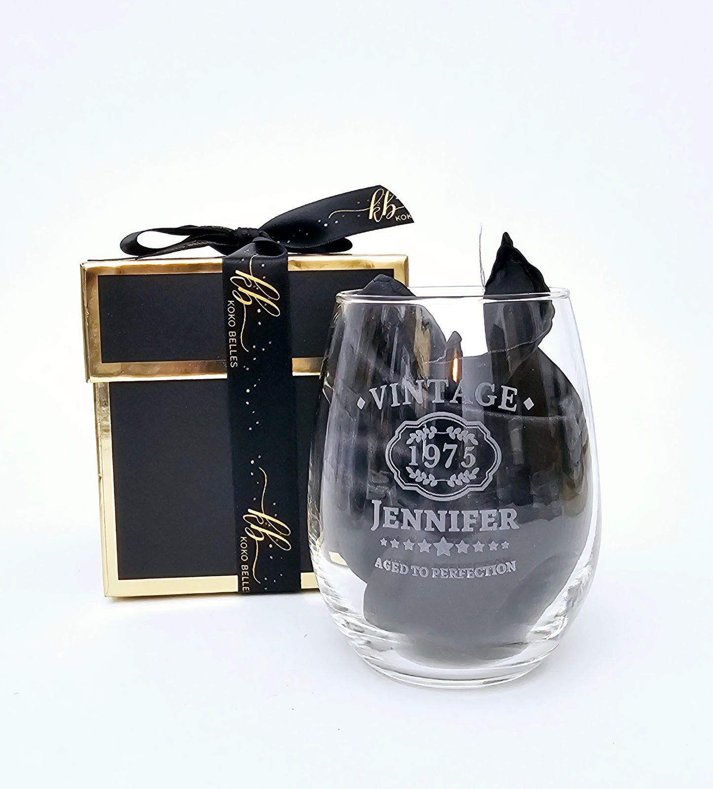 Vintage ''Aged to Perfection'' Stemless Wine Glass