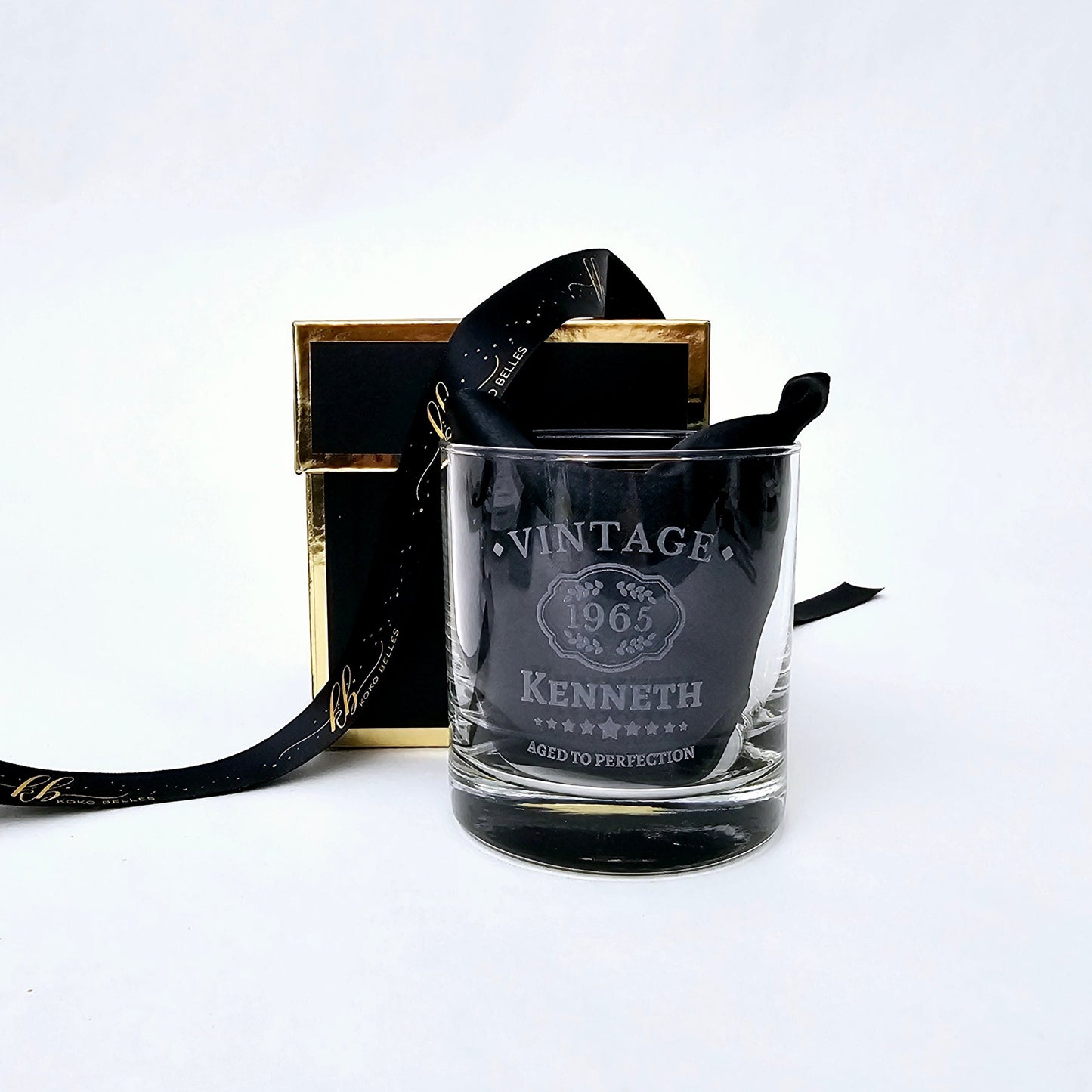 Vintage ''Aged To Perfection'' Whiskey Glass
