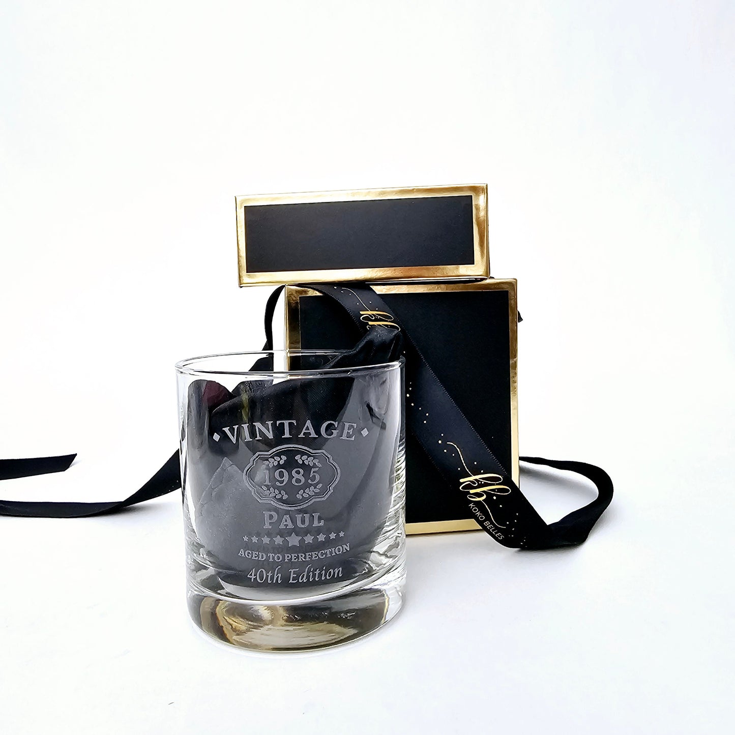 Vintage ''Aged To Perfection'' Whiskey Glass