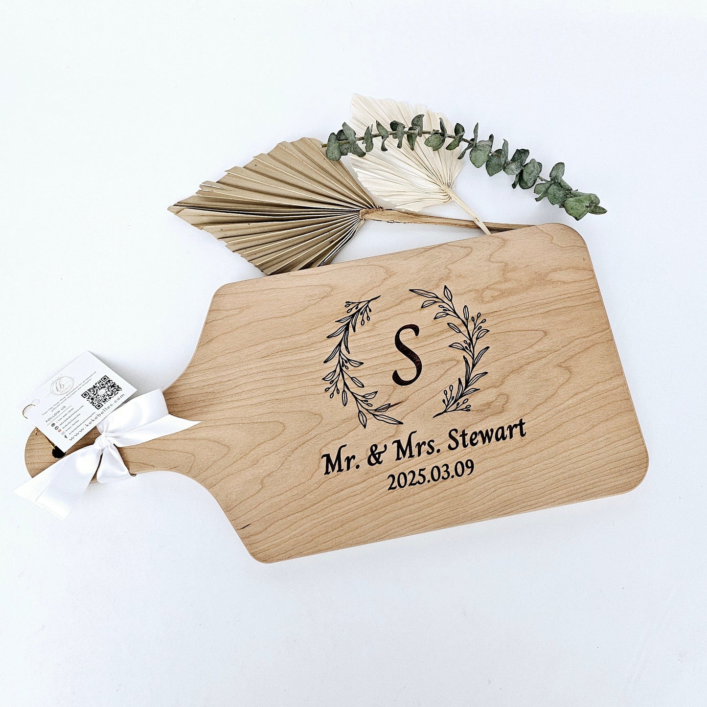 Custom engraved wood personalized cutting board