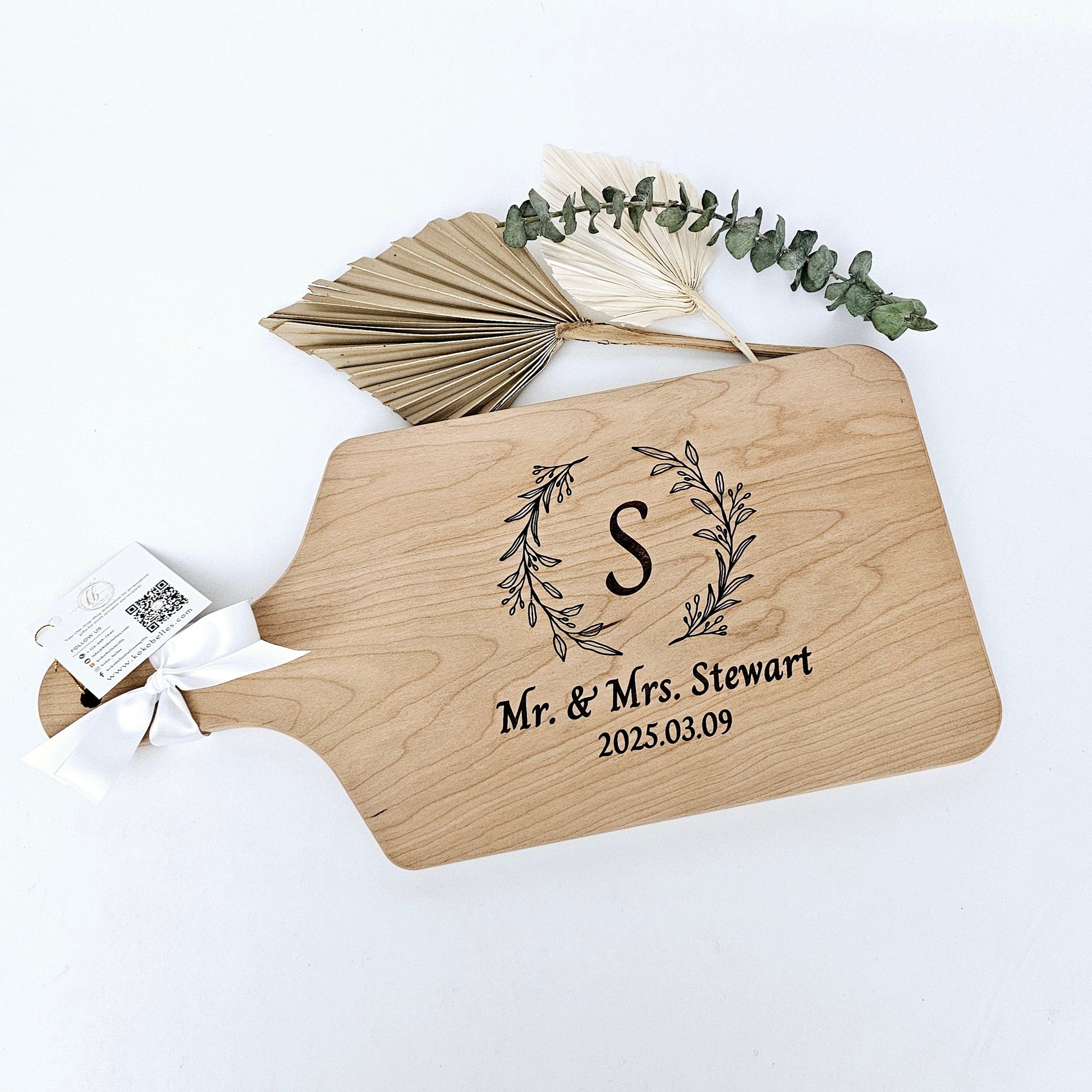 Custom engraved wood personalized cutting board