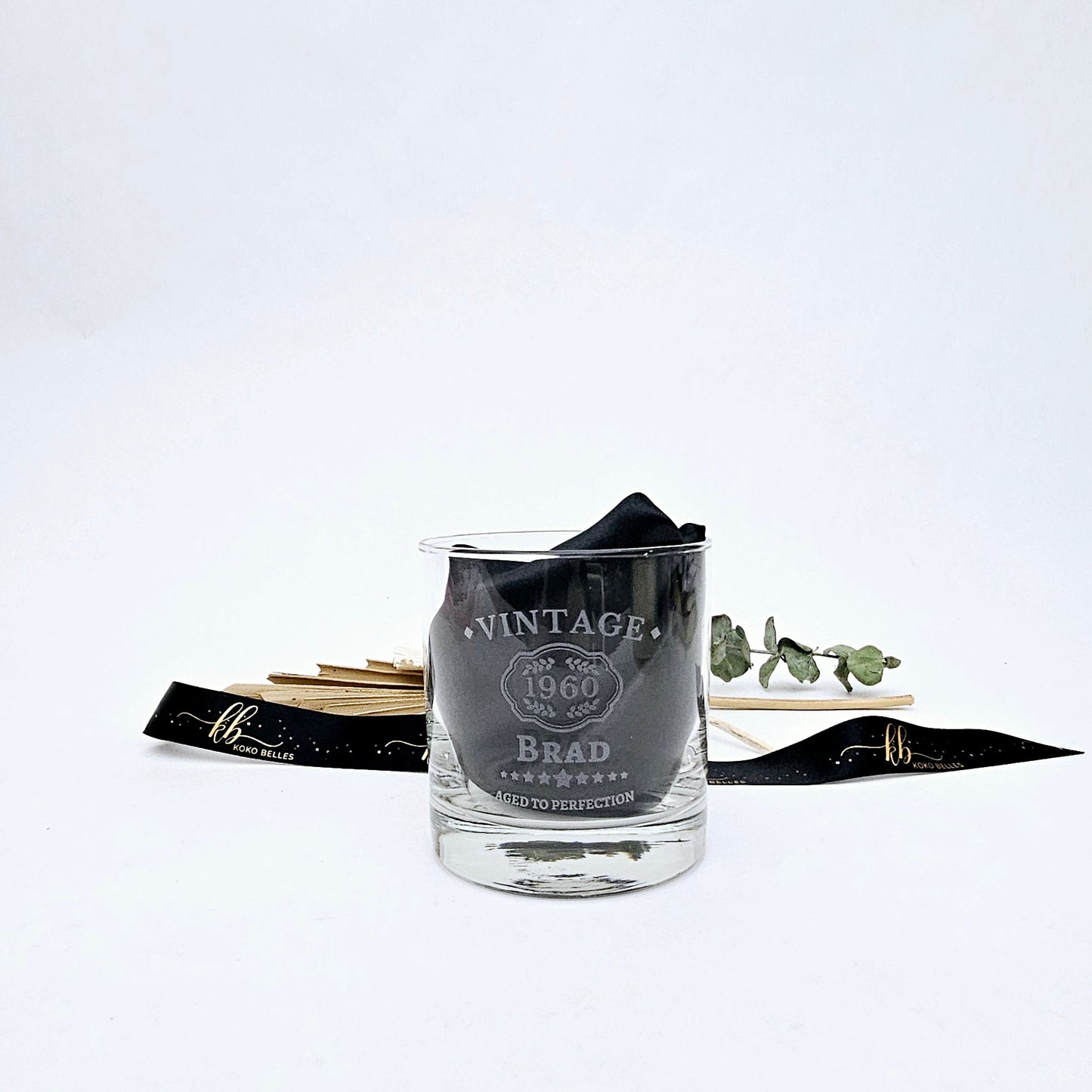 Vintage ''Aged To Perfection'' Whiskey Glass