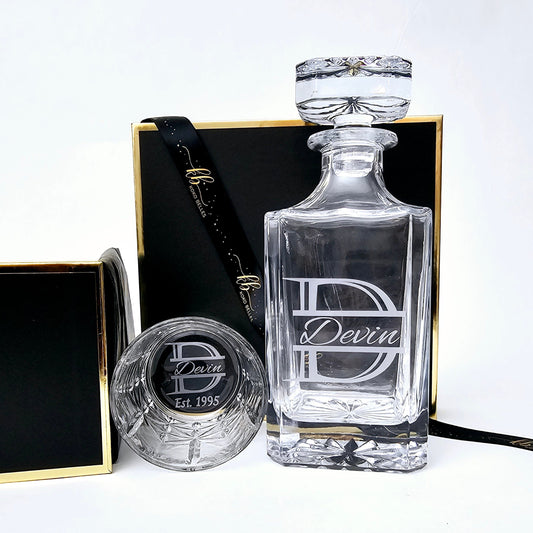 Personalized Whiskey Decanter Duo