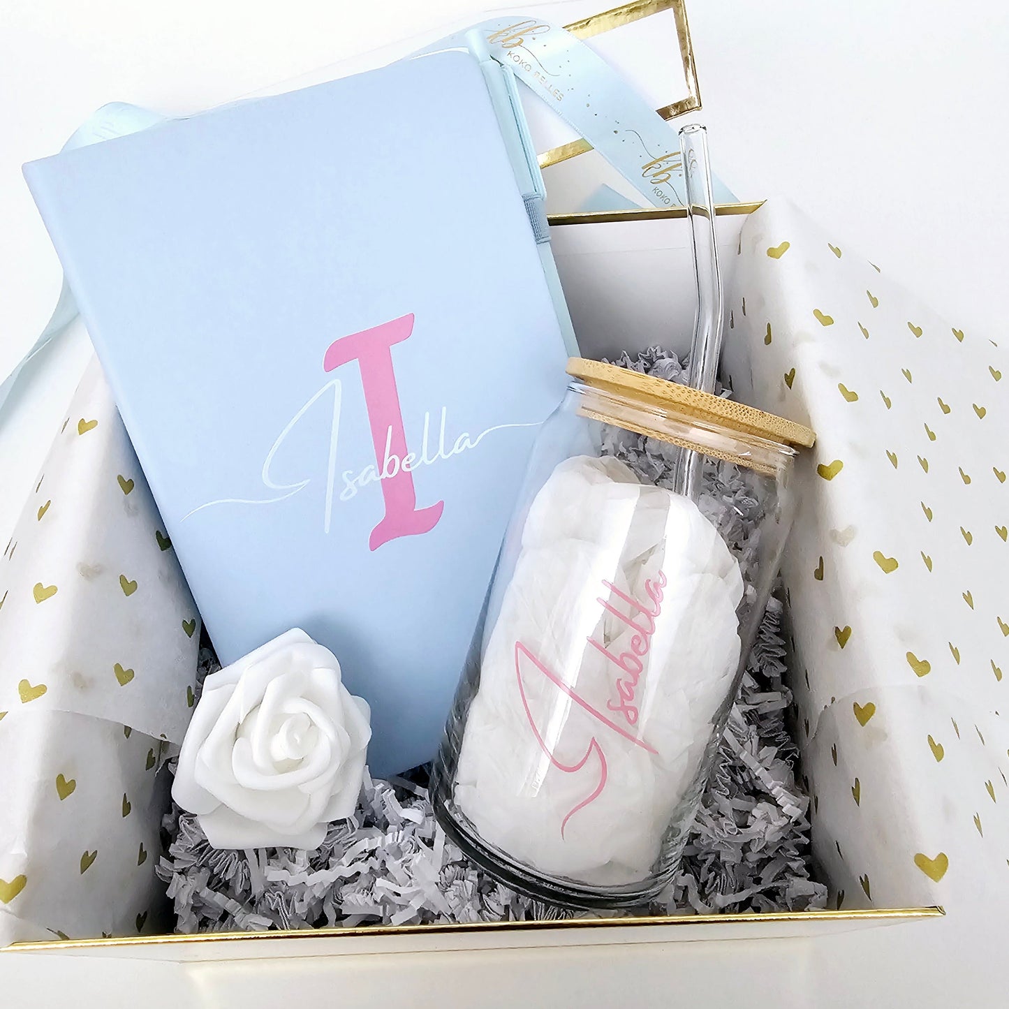 Personalized Journal & Can-Shaped Drinking Glass Set