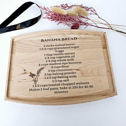 Custom Family Recipe Cutting Board