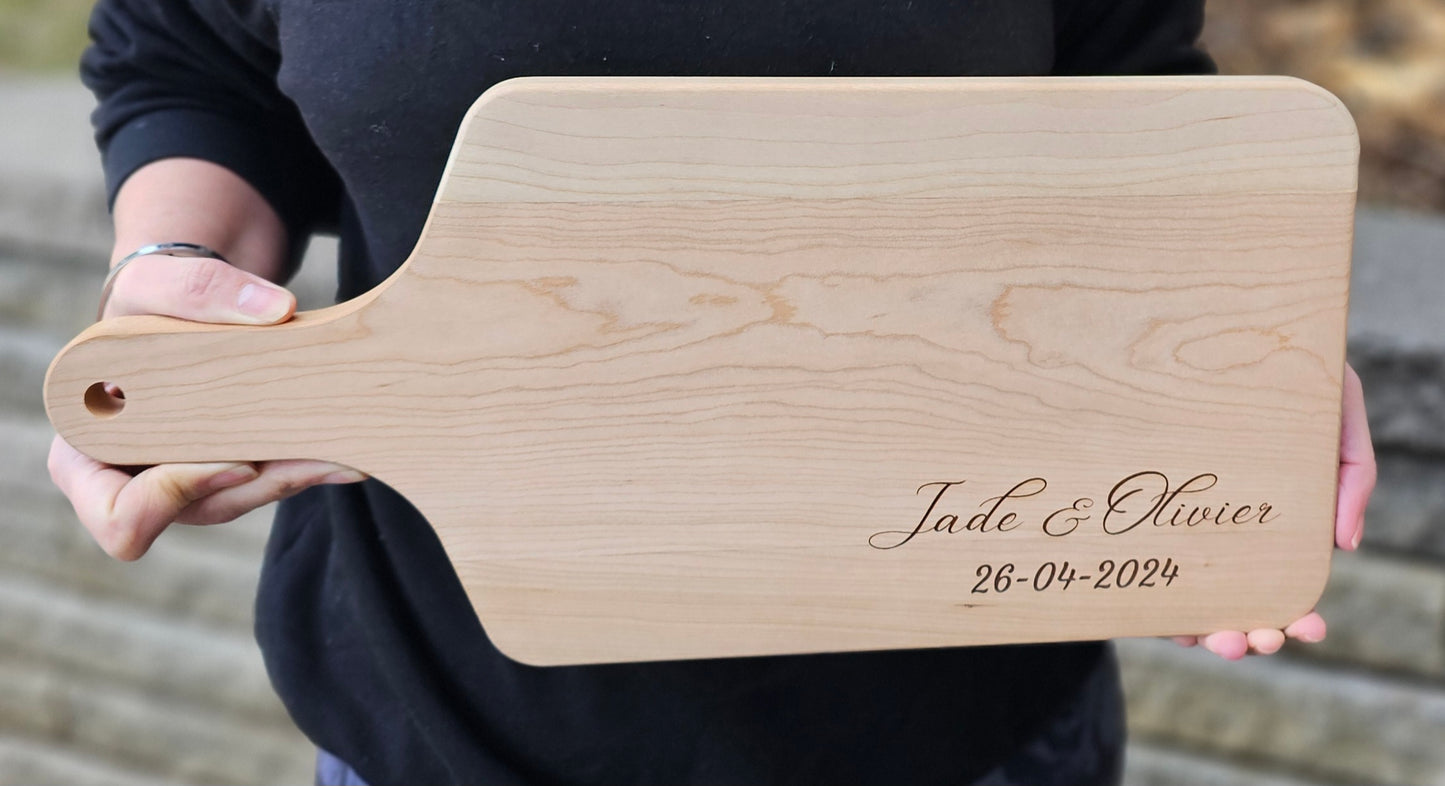 Engraved Names Date Simple DESIGN Cutting Board