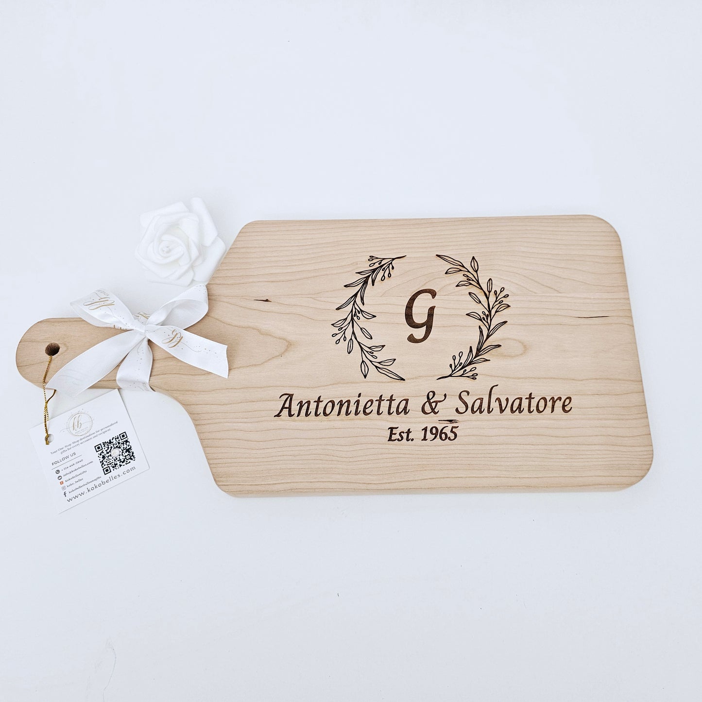 Personalized Cherry Wood Cutting Board