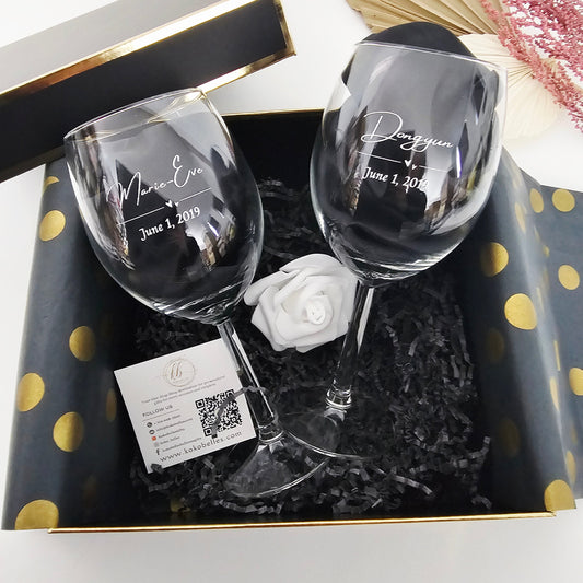 Personalized Wine Glass With Stem