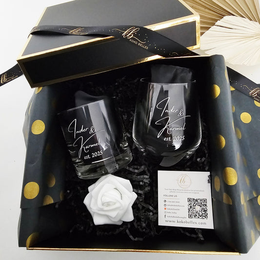 Custom Wine and Whiskey Glasses