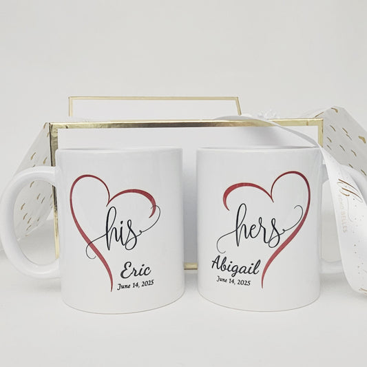 Personalized his and hers mug set