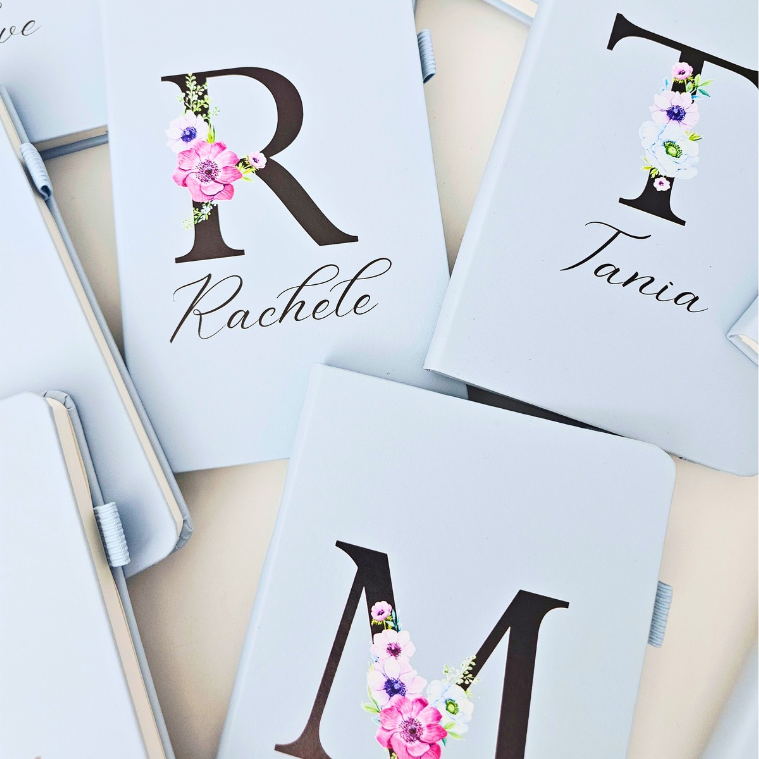 Personalized Name and Large Initial Notebook with Pen
