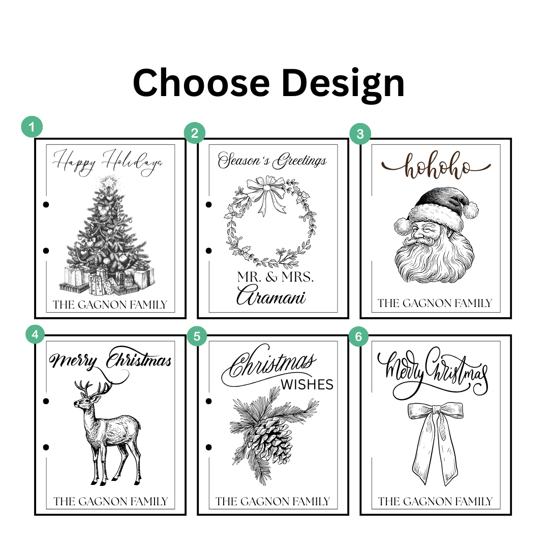 Personalized Holiday Card Keeper