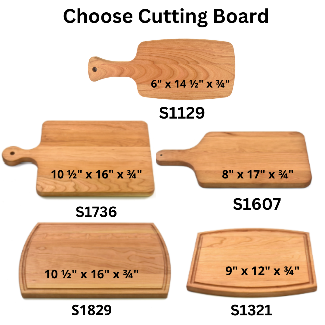 Personalized Cherry Wood Cutting Board