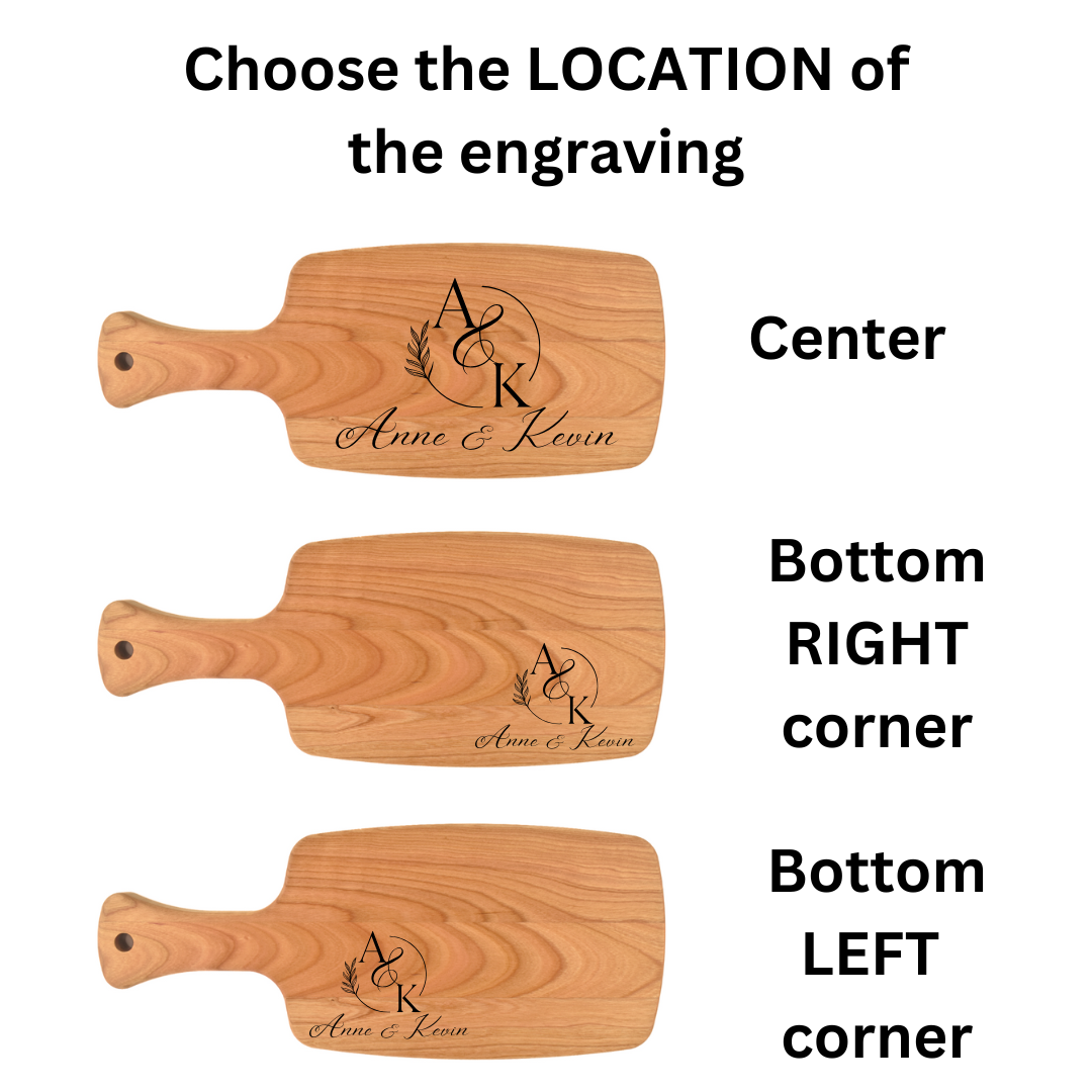 Personalized Cherry Wood Cutting Board