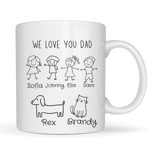 Stickman Family Mug for Grandpa
