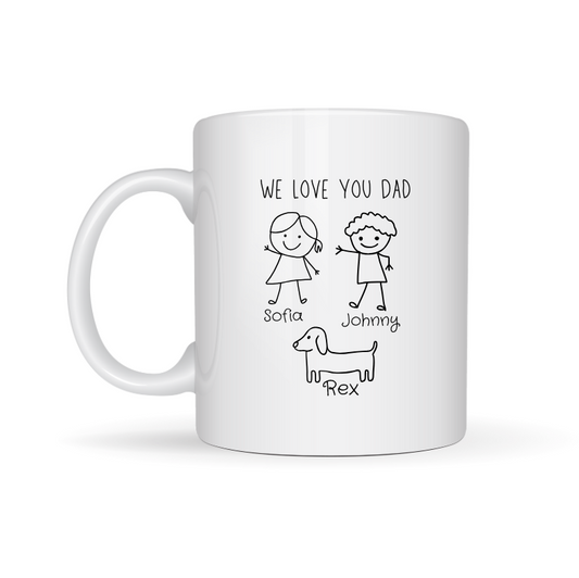Stickman Family Mug for Grandpa