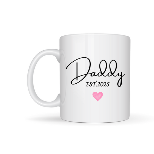 Dad Est. 2025 – Personalized First Father’s Day Mug