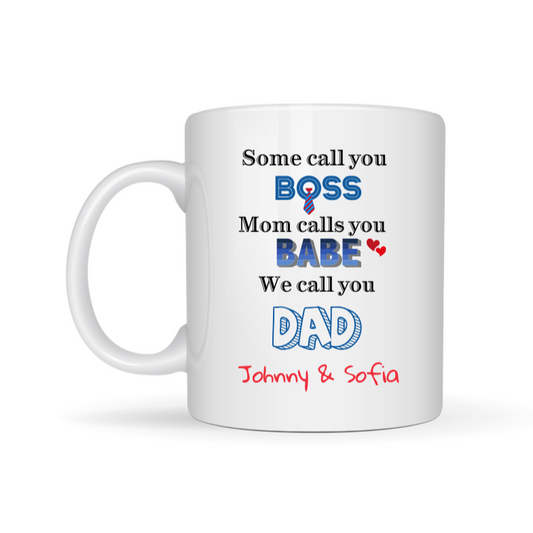 Personalized Boss Babe Dad mug
