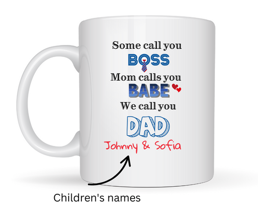 Personalized Boss Babe Dad mug