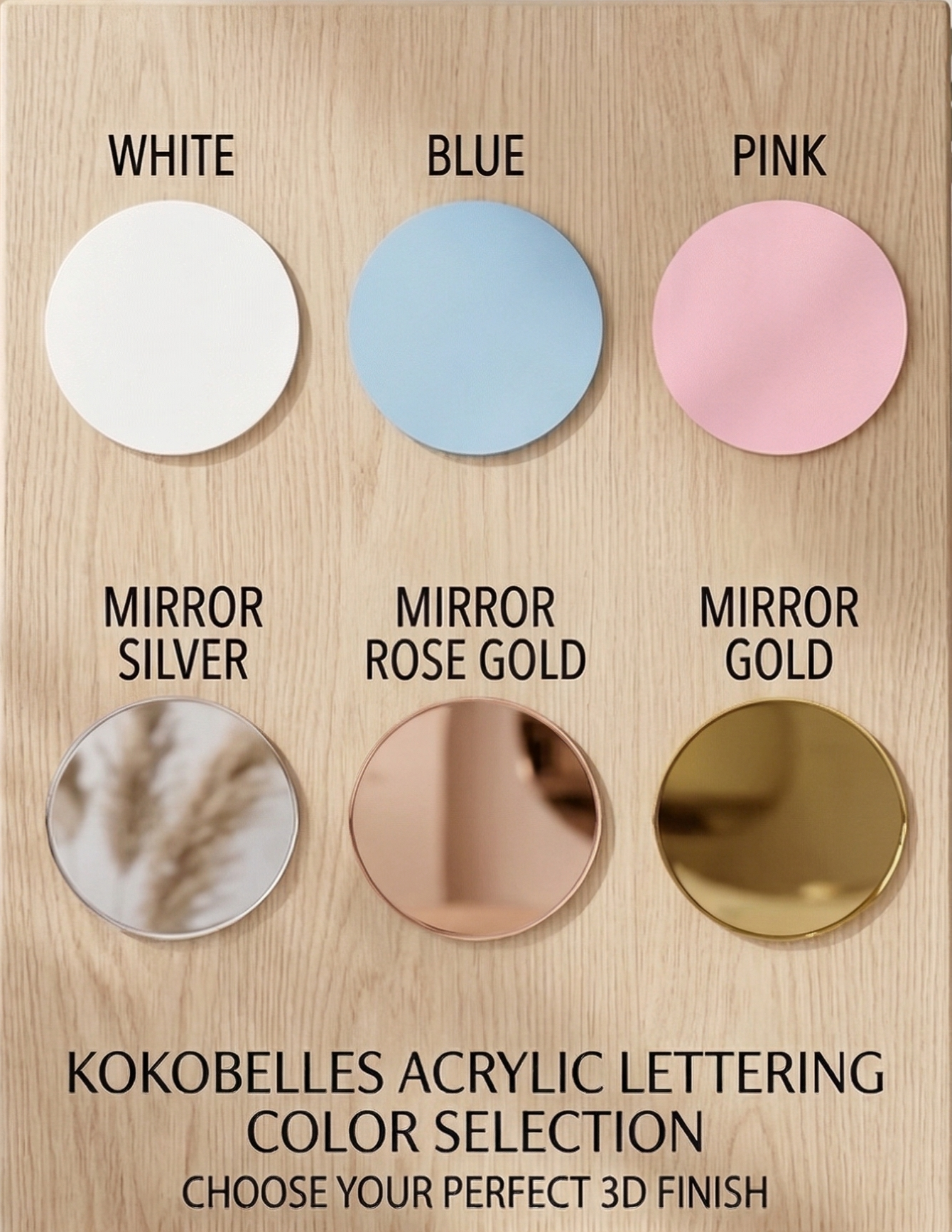 Signature 3D Acrylic Birth Announcement Plaque - Personalized Wooden Milestone