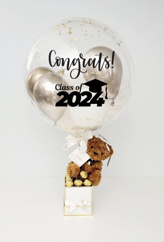 Grad Gift Set – Balloon, Bear & Chocolates