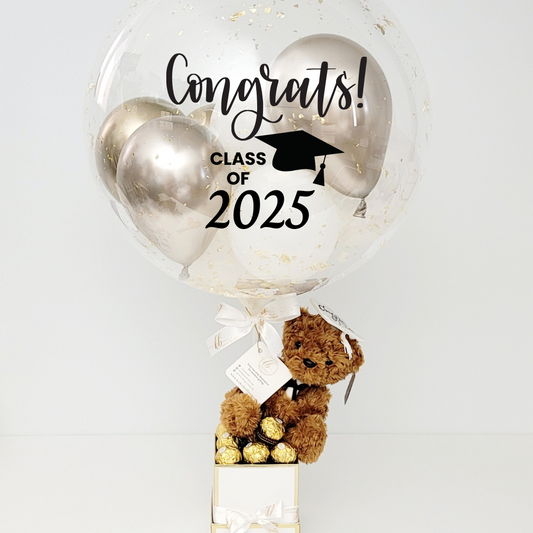 Grad Gift Set – Balloon, Bear & Chocolates