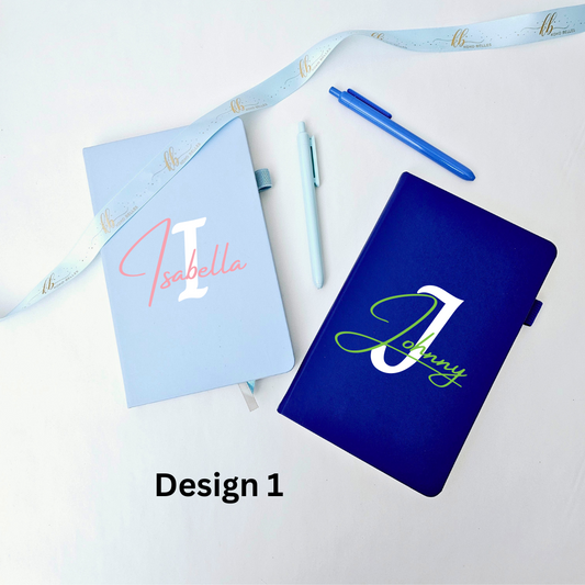 Personalized Name and Large Initial Notebook with Pen