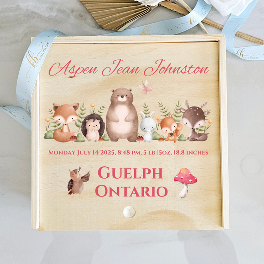 Uv printed Personalized Baby Keepsake Box