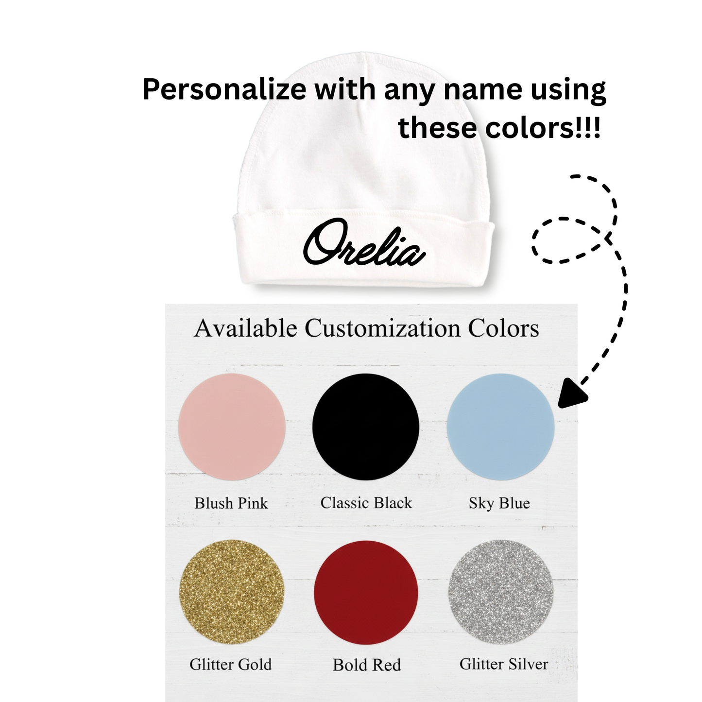 Custom Name Beanie & Bunny Set