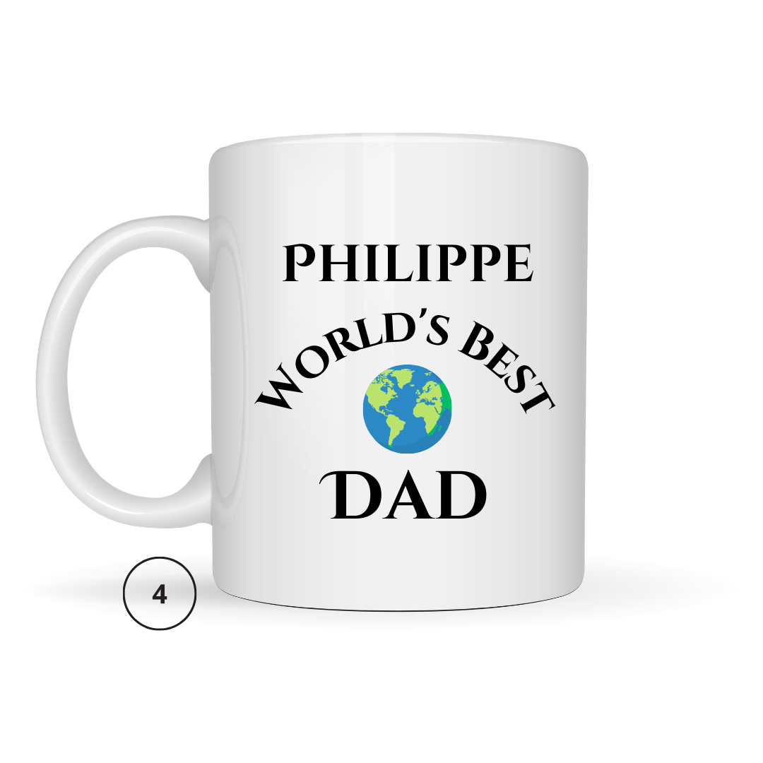 personalized world's best dad mug