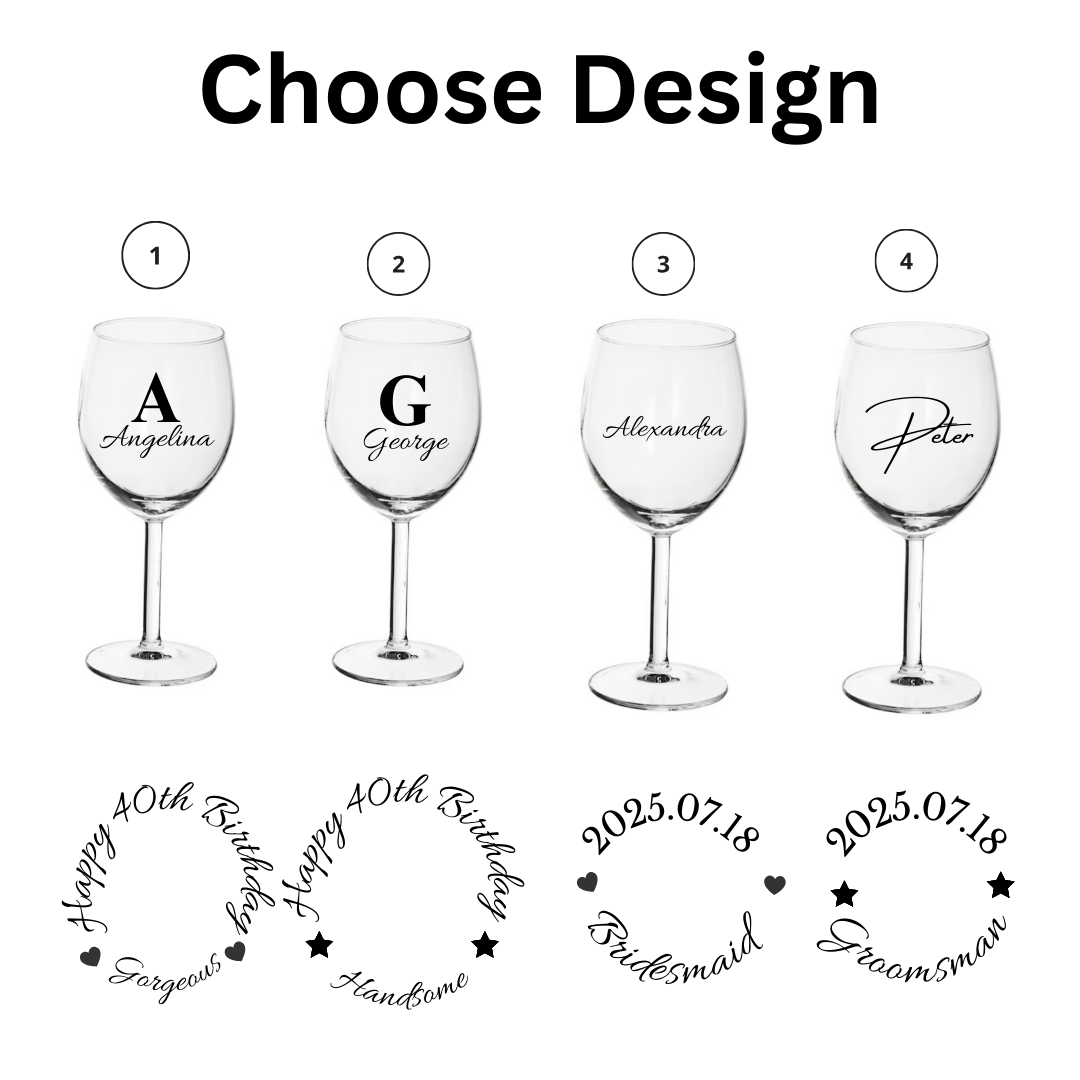Dual-Engraved Personalized Wine Glass