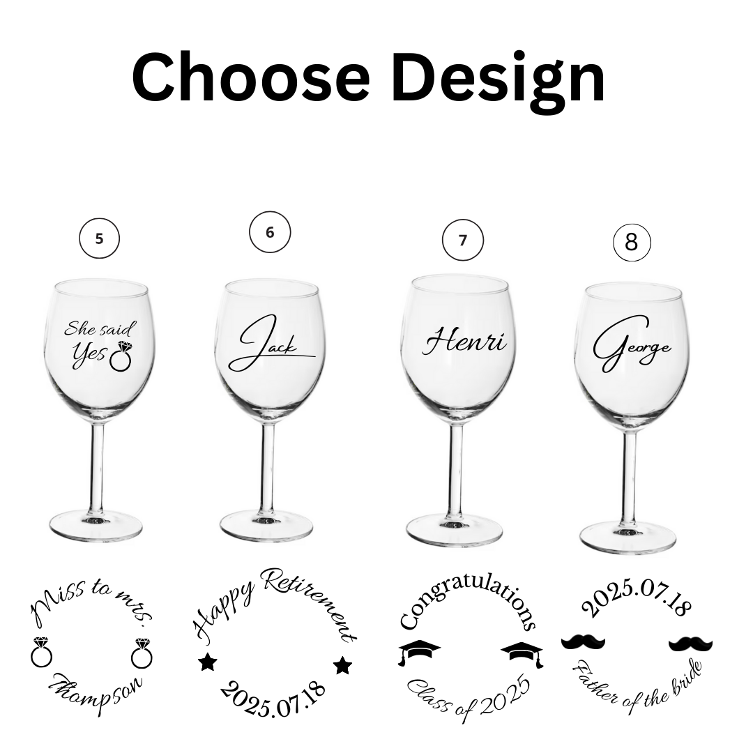 Dual-Engraved Personalized Wine Glass