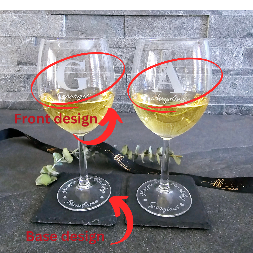 Dual-Engraved Personalized Wine Glass