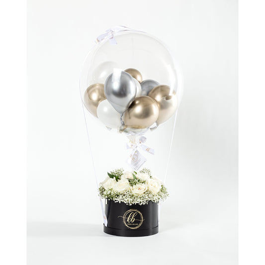 Luxurious Roses and Personalized Balloon
