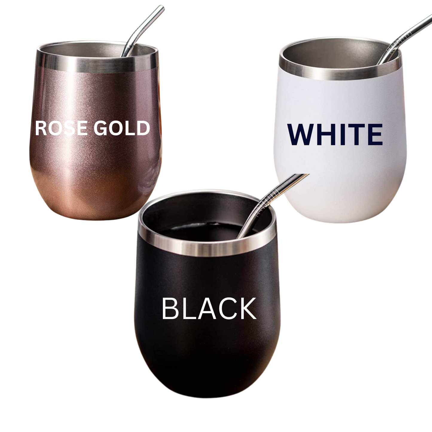 Personalized Wine Tumbler (vinyl lettering)