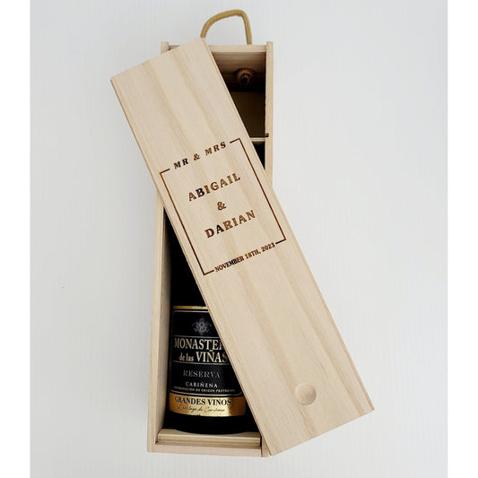 Wooden wine box