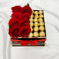 Roses & Ferrero Rocher in Round Box