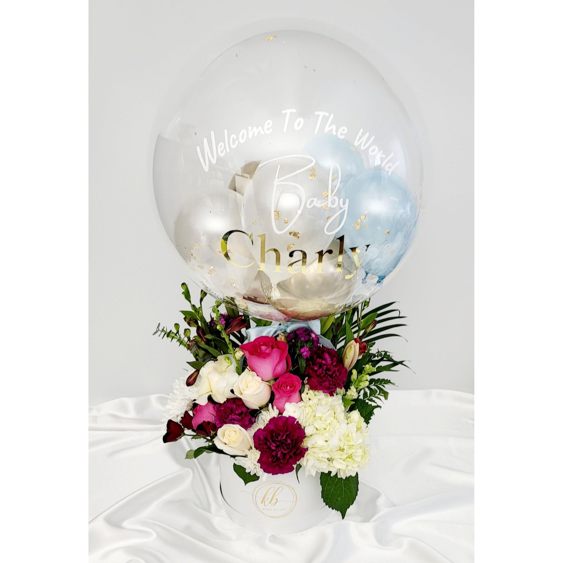 Bouquet de fleurs pour une naissance