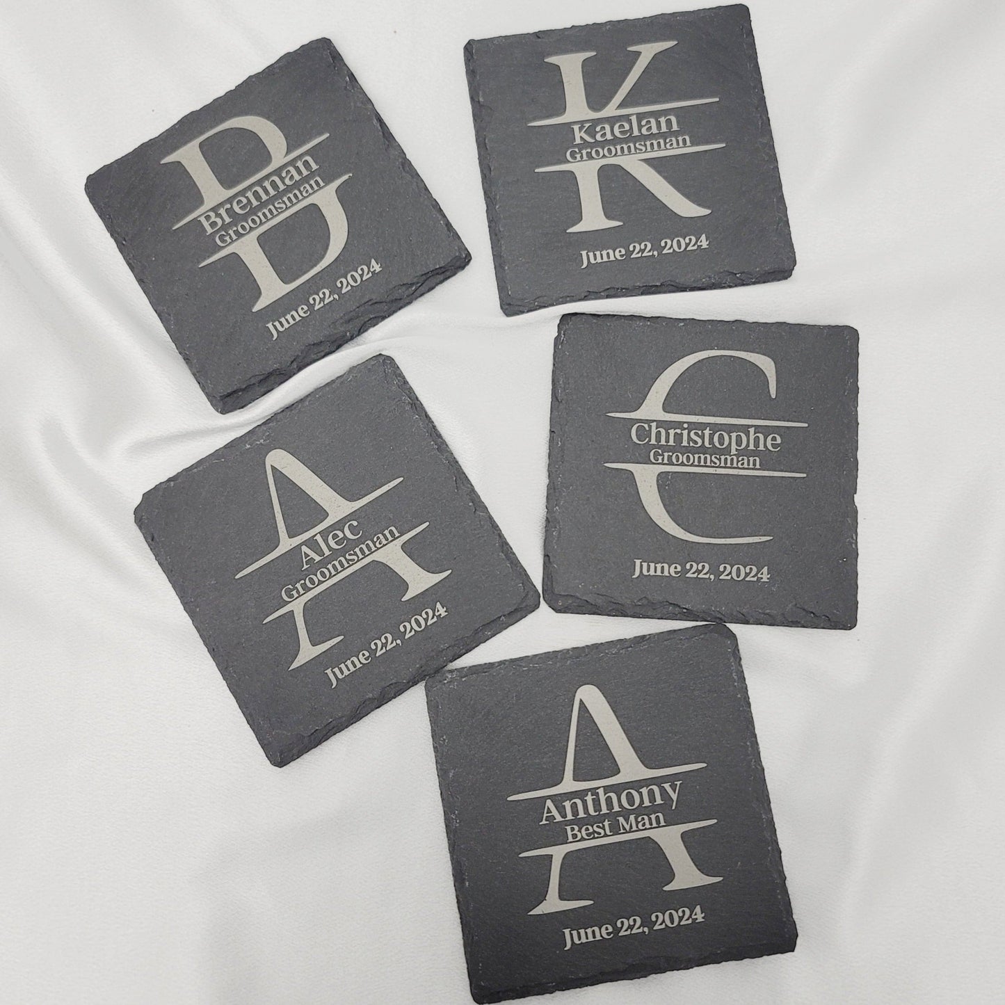 Custom Slate Coasters Set of 4