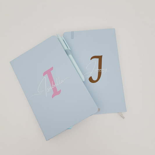 Personalized Name and Large Initial Notebook with Pen