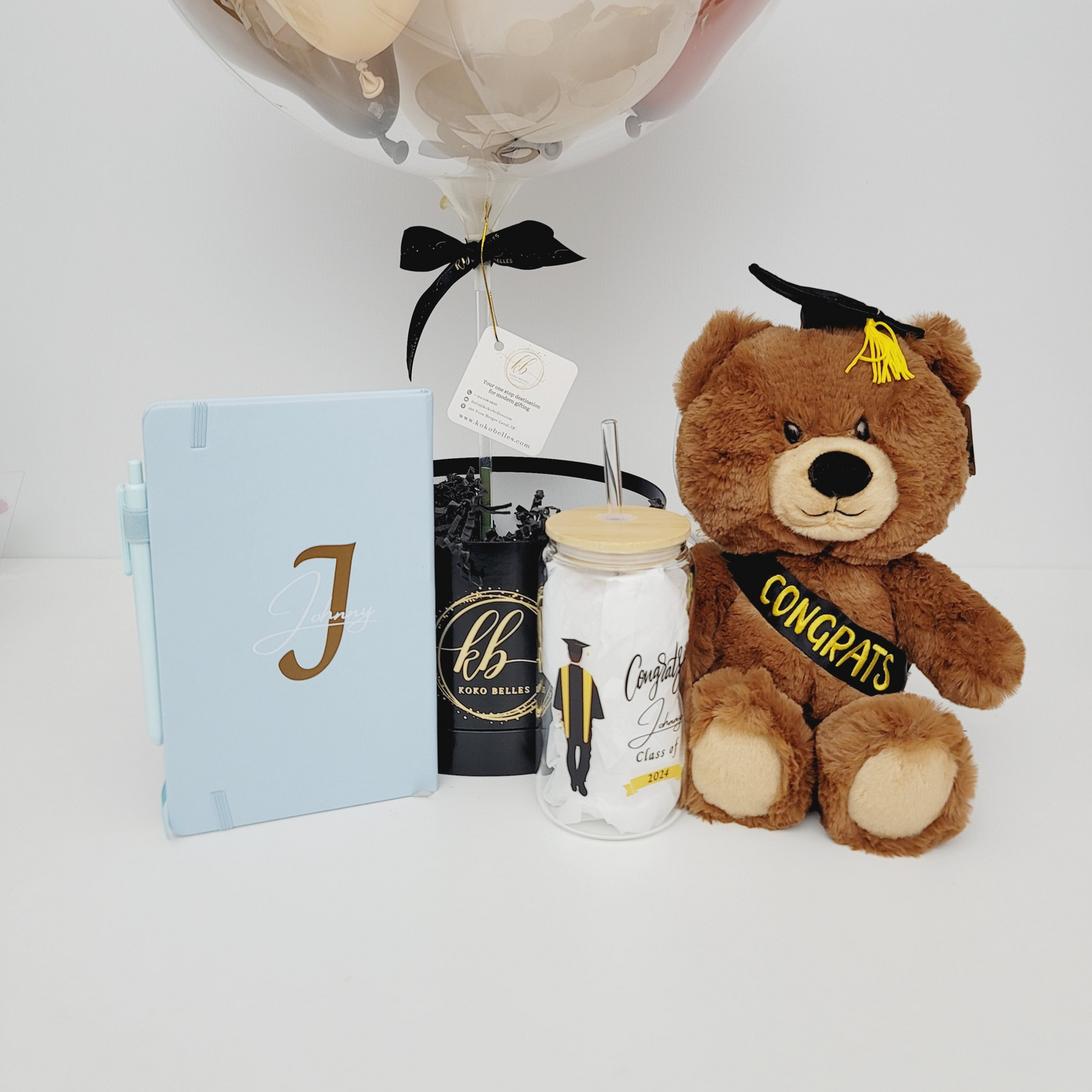 Graduation Gifts with Personalized Balloon arrangement