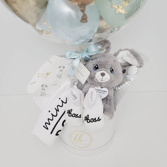 Hor Air balloon Baby Gift Set with Floppy Bunny